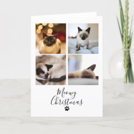 Meowy Christmas Pet Cat Weihnachtskarte Feiertagskarte
