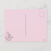 Meowy Christmas Pink Cat Lights Feiertagspostkarte (Rückseite)