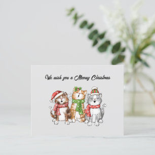 Meowy Christmas Postcard Feiertagspostkarte