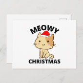 Meowy Christmas Postcard Postkarte (Vorne/Hinten)