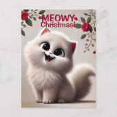 Meowy Christmas Postcard Postkarte (Vorderseite)