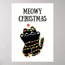 Meowy Christmas Poster