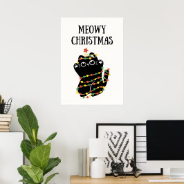 Meowy Christmas Poster