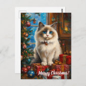 Meowy Christmas! Postkarte (Vorne/Hinten)