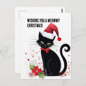 Meowy Christmas! Postkarte (Vorne/Hinten)
