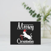 Meowy Christmas Postkarte (Stehend Vorderseite)