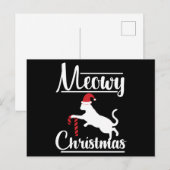 Meowy Christmas Postkarte (Vorne/Hinten)