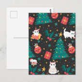 Meowy Christmas Postkarte (Vorne/Hinten)
