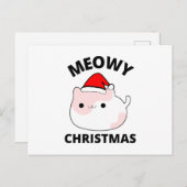Meowy Christmas Postkarte (Vorne/Hinten)