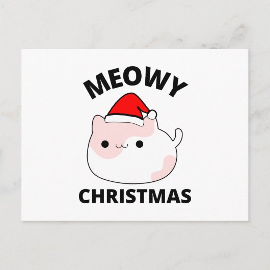 Meowy Christmas Postkarte (Vorderseite)