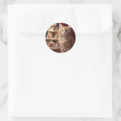 Meowy Christmas! Runder Aufkleber (Tasche)