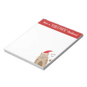 Meowy Christmas santa Cat lustige Katze Notizblock (Rotiert)