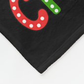 Meowy Christmas Santa Hat Funny Black Cat Men Wome Fleecedecke (Ecke)