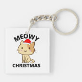 Meowy Christmas Schlüsselanhänger (Rückseite)