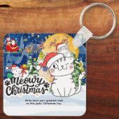Meowy Christmas Schlüsselanhänger (Rückseite)