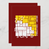 Meowy Christmas Square Cats Einladung (Vorne/Hinten)