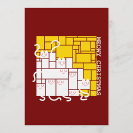 Meowy Christmas Square Cats Einladung