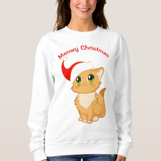 Meowy Christmas Sweatshirt (Vorderseite)