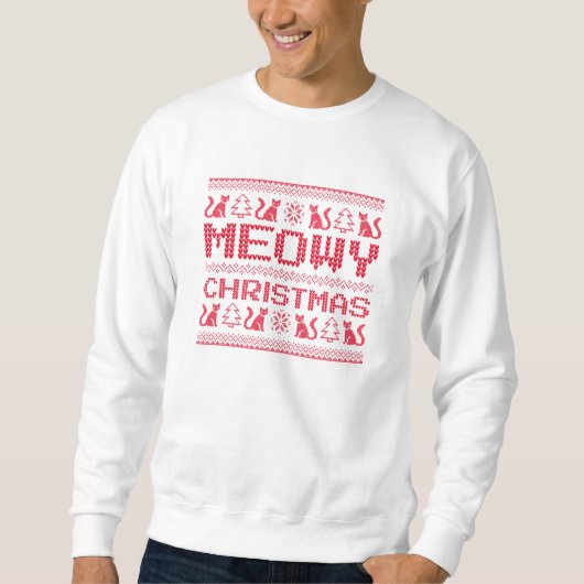 Meowy Christmas Sweatshirt (Vorderseite)