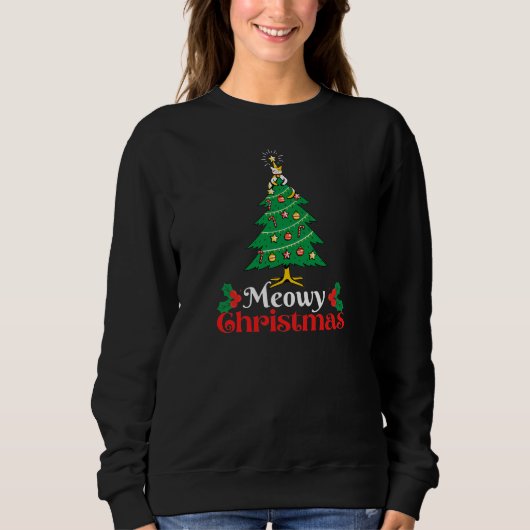 Meowy Christmas Sweatshirt (Vorderseite)