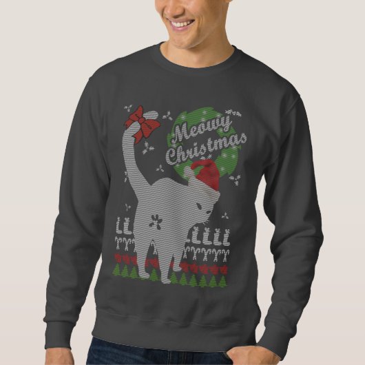 Meowy Christmas Sweatshirt (Vorderseite)