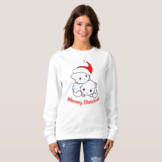 Meowy Christmas Sweatshirt (Vorne ganz)