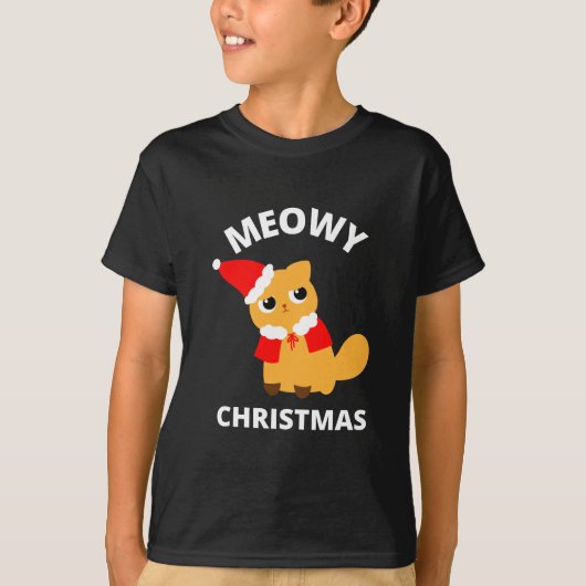 Meowy Christmas T-Shirt (Vorderseite)