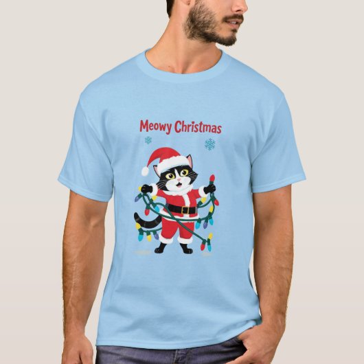 Meowy Christmas T-Shirt (Vorderseite)