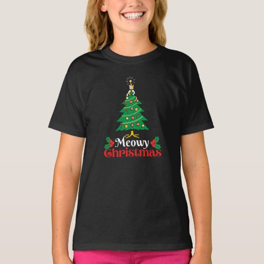Meowy Christmas T - Shirt (Vorderseite)