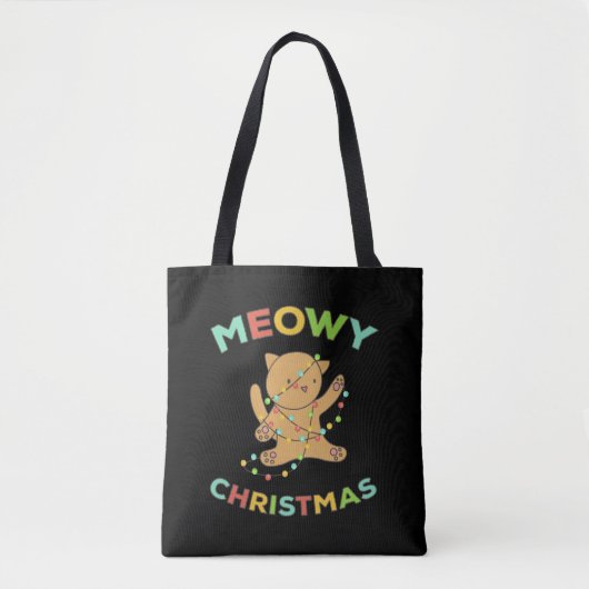 Meowy Christmas Tasche (Vorderseite)