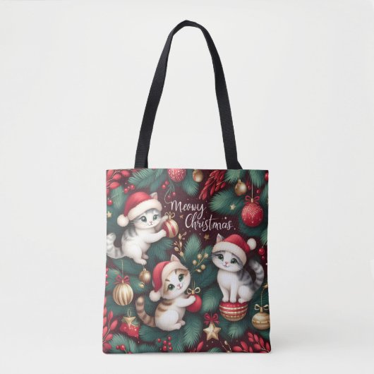 Meowy Christmas - Tasche (Vorderseite)
