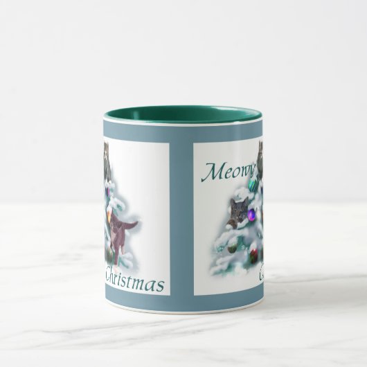 Meowy Christmas Tasse (Zentrum)