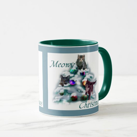 Meowy Christmas Tasse (VorderseiteRechts)