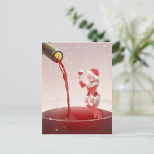 Meowy Christmas Toast Ankündigungspostkarte