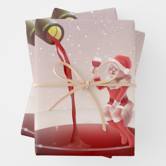 Meowy Christmas Toast Geschenkpapier Set (Beispiel)