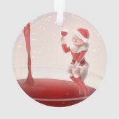 Meowy Christmas Toast Ornament (Rückseite)