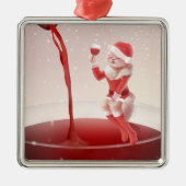 Meowy Christmas Toast Ornament Aus Metall (Vorne)