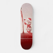 Meowy Christmas Toast Skateboard (Vorderseite)