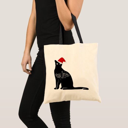 Meowy Christmas Tragetasche (Vorderseite (Produkt))