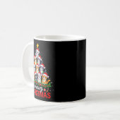Meowy Christmas Tree Lights Cat Santa Xmas Family Kaffeetasse (Vorderseite Links)