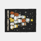 Meowy Christmas Tree Merry Catmas Cat Lover For Me Fleecedecke (Vorderseite (Horizontal))