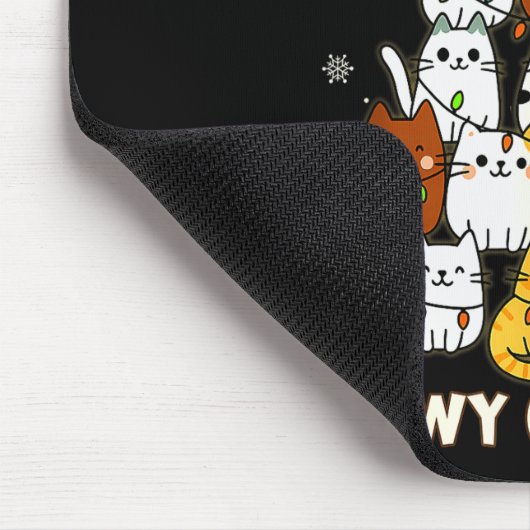 Meowy Christmas Tree Merry Catmas Cat Lover For Me Mousepad (Ecke)
