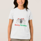 Meowy Christmas Tri-Blend Shirt (Vorderseite)
