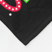 Meowy Christmas Xmas Lights Black Cat Pajamas Fami Fleecedecke (Ecke)