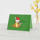 Meowy Christmouse Cat & Mouse Funny Christmas Card Karte (Gelbe Blume)