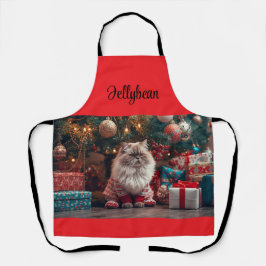 Meowy Exotic Kurzhaar Weihnachten Personalisiert Schürze