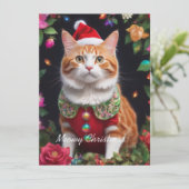 Meowy Feiertagskarte (Stehend Vorderseite)