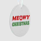 Meowy (froh) Weihnachten Ornament (Vorderseite)