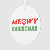 Meowy (froh) Weihnachten Ornament (Vorderseite)