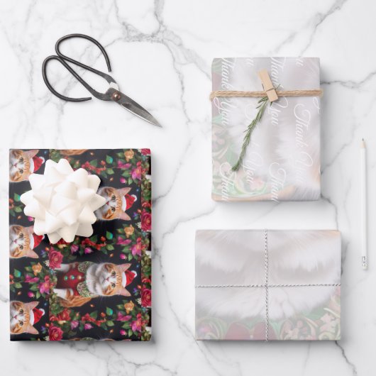 Meowy Geschenkpapier Set (Vorderseite)